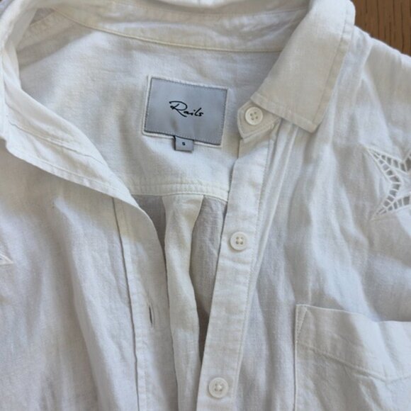 Rails Charli Shirt - White Eyelet Stars - Picture 7 of 9
